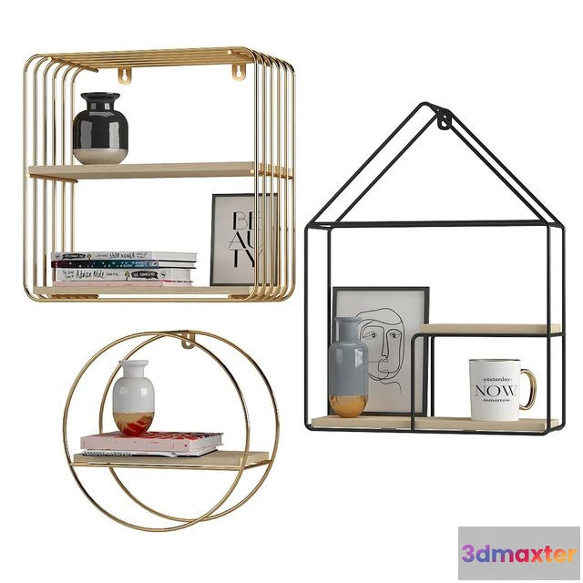 1568252 - Shelves set 1 3D Max