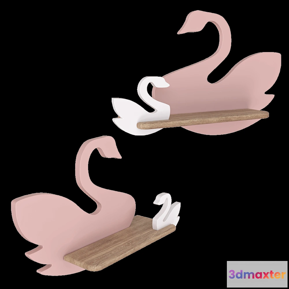 1627894 - Candellux Lighting - Wall lamp shelf SWAN 3D Max