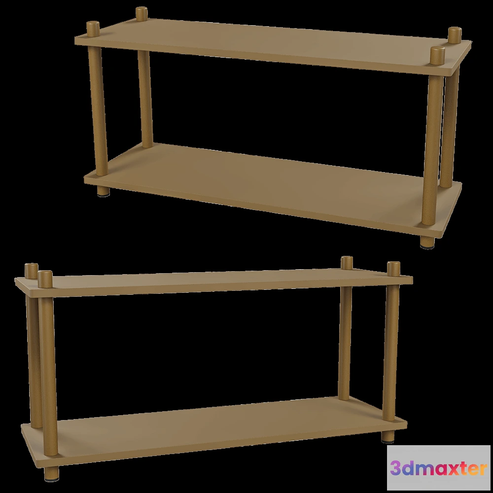 1627948 - Delo - Rack with 2 shelves small Prost 3D Max