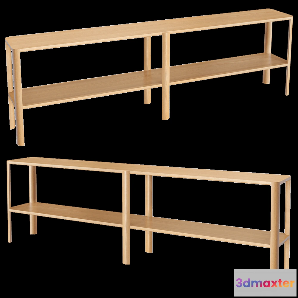 1627996 - Form & Refine - Shelf Leaf 2×2 Oak 3D Max