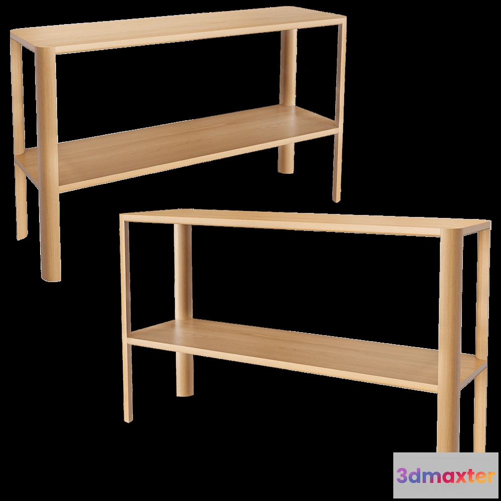 1627998 - Form & Refine - Shelf Leaf 1×2 Oak 3D Max