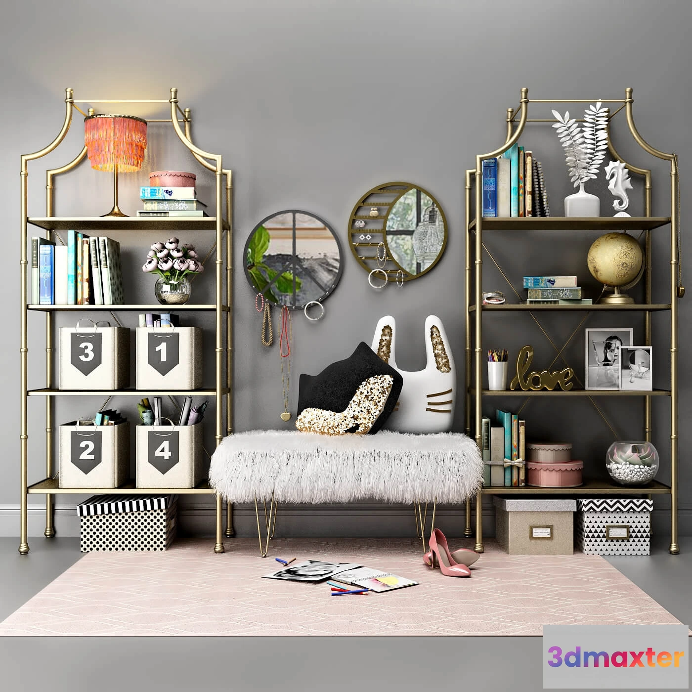 1628366 - furniture - Decorative Set 022 3D Max