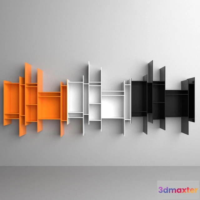 1628370 - furniture - Asymmetric shelf Randomito 3D Max