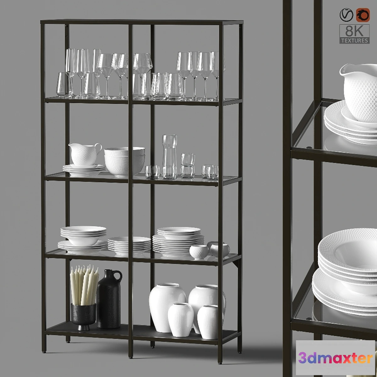 558207 - Сupboard with dishes