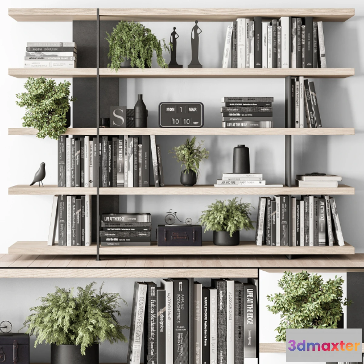 700612 - Wood and Metal Shelves Decorative - Rack Set 11 - No.2