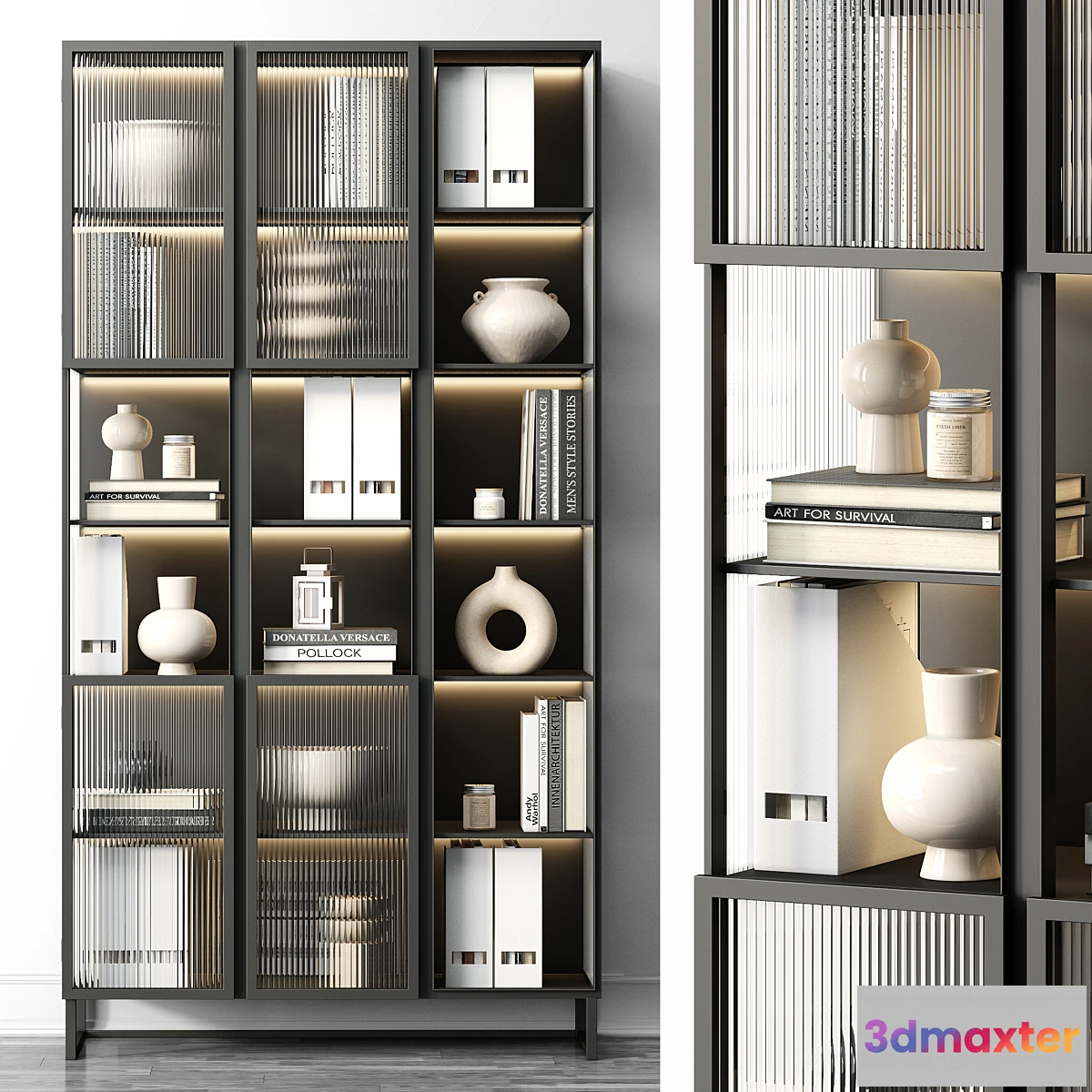 700652 - Rack-showcase BLACK