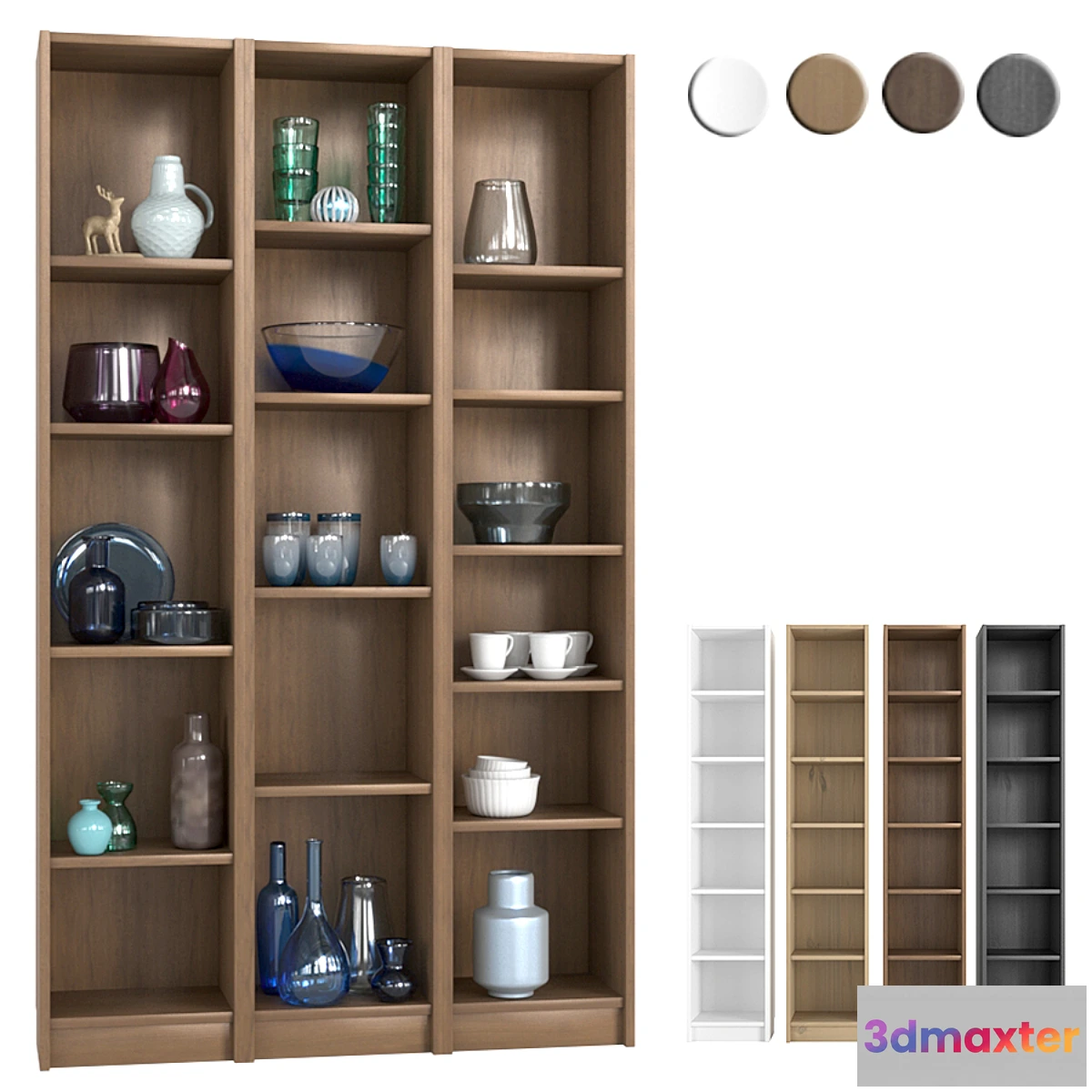 761705 - IKEA BILLY Shelving unit with decorative elements