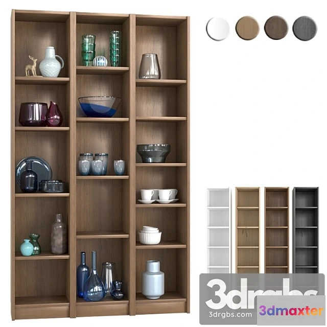 956834 - IKEA Billy Shelving Unit With Decorative Elements