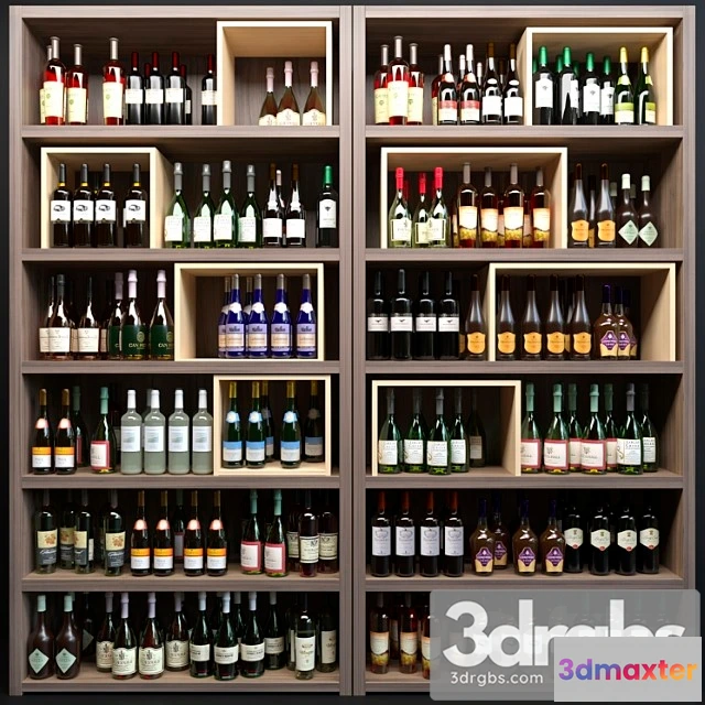 956874 - Large Wine Cabinet With Wine And Sparkling Wine Collection