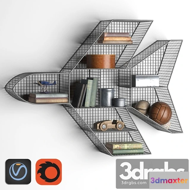 957048 - Shelf Jet Zinc