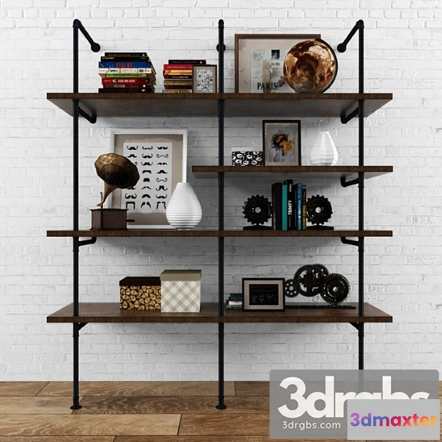 957150 - Vintag Shelves Loft Shicht Decor Set