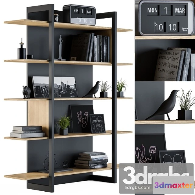 957170 - Wood and Black Rack 04