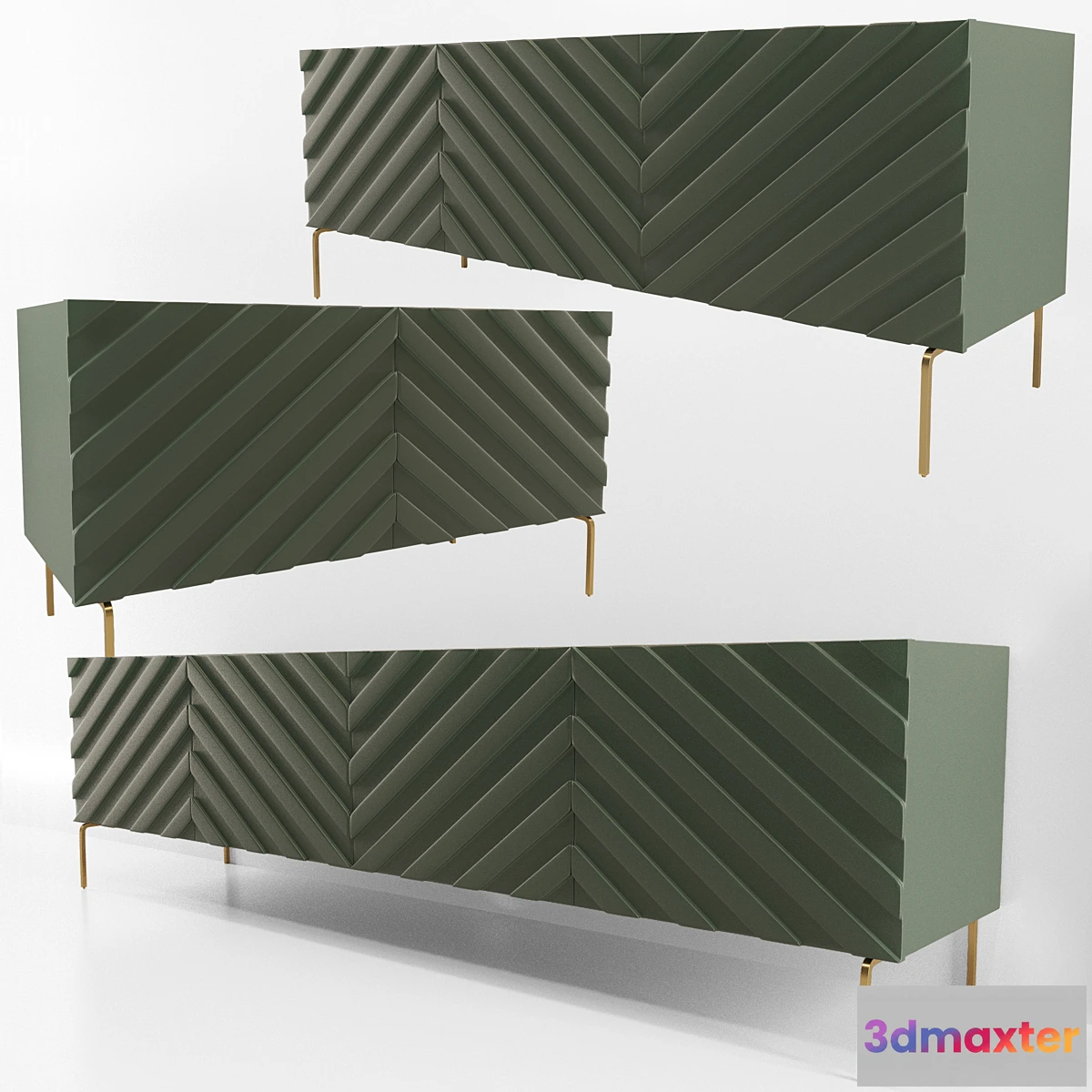 1340608 - Decorative Chevron Console 3D Max
