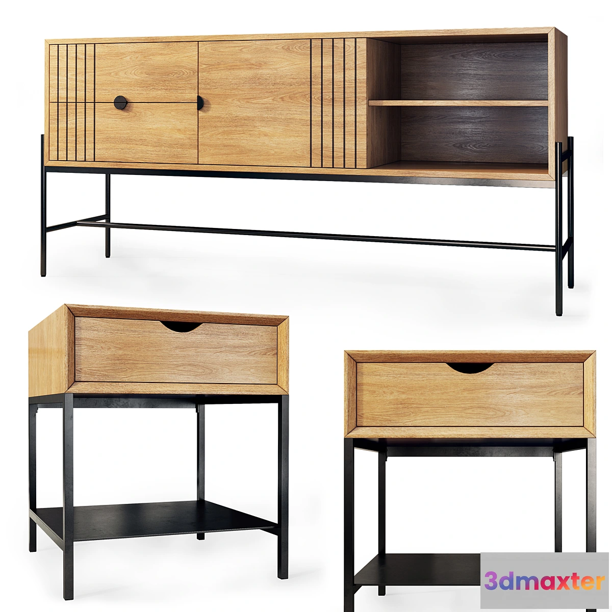 1441318 - Chest of drawers and sideboards Clara Mambo. Sideboard nightstand by La Redoute 3D Max