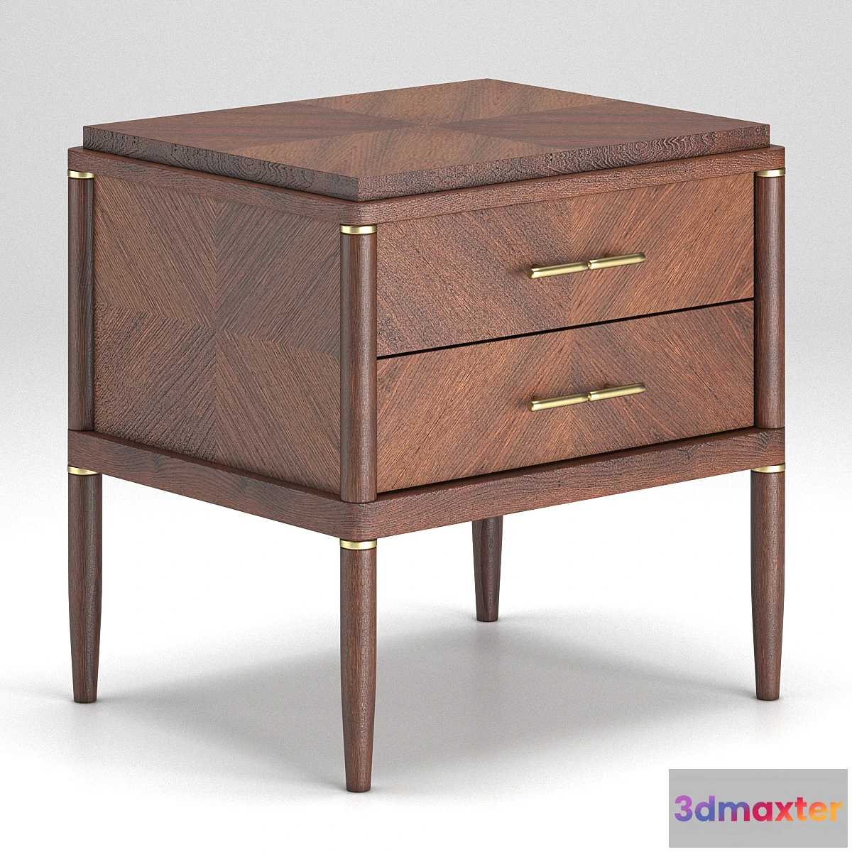 1465436 - Pattern Bedside table with 2 drawers 3D Max