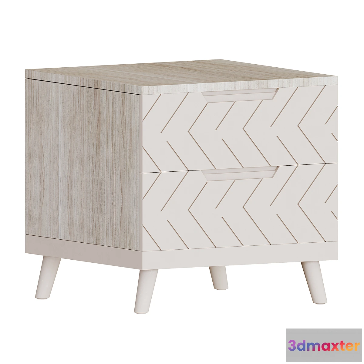 1477008 - Bedside table Scandi Pearl white R Home 3D Max