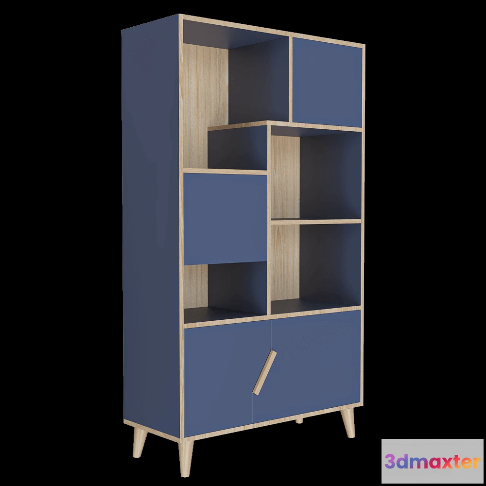 1628816 - Bami - Chest of drawer Tutu Blue Bookcase T2 3D Max