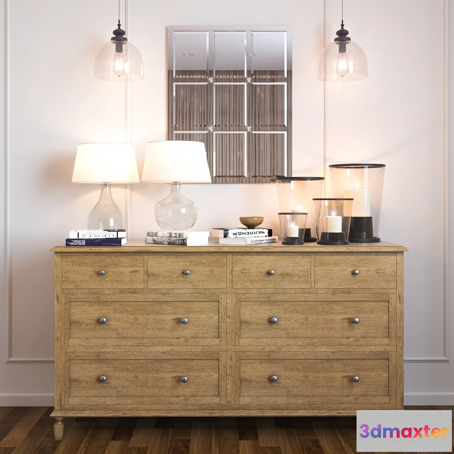 1630574 - furniture - Sideboard with table lamp 07 3D Max