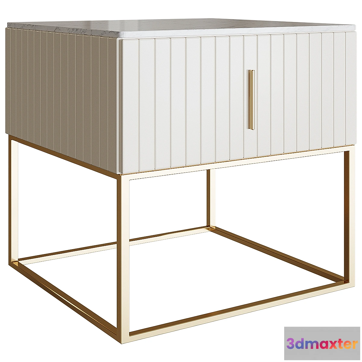 697204 - Bedside table Off White