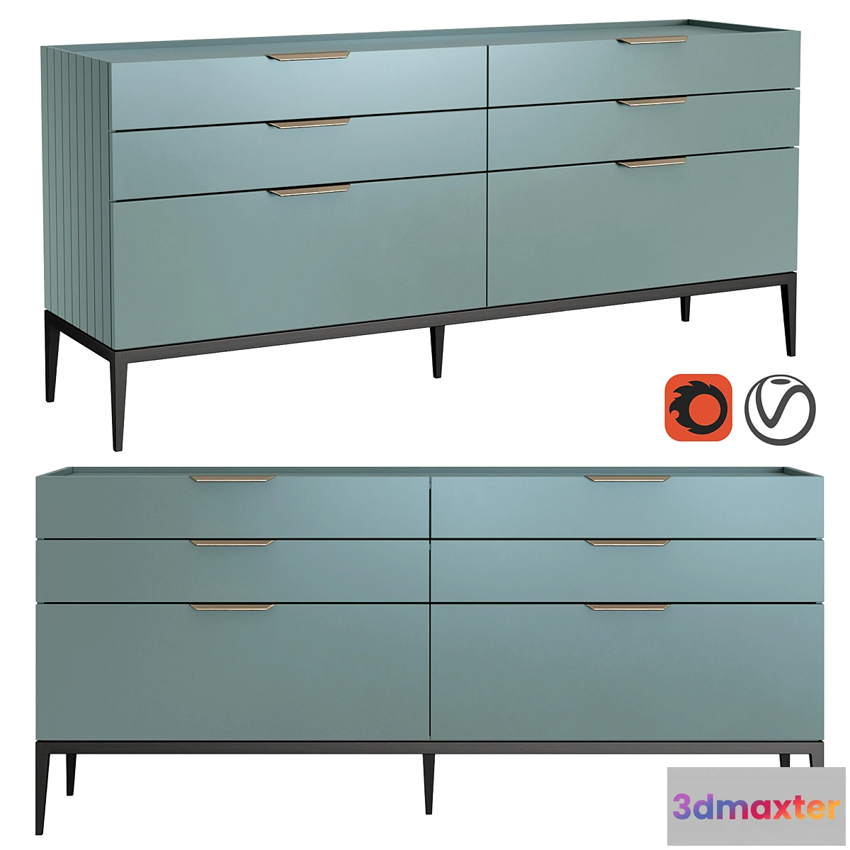 852983 - Dantone Home Chest of drawers Metropolitan - No.3