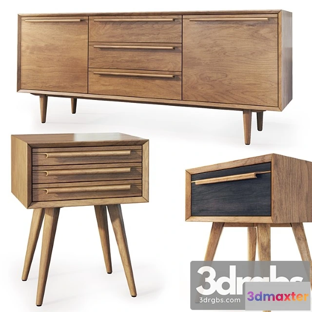957658 - Chest of Drawers and Cabinet Bruni 180 Tvstand Nightstand Bruni by Etg Home