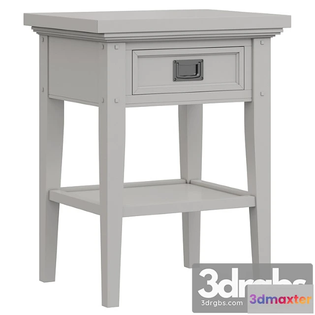 957942 - Dantone Nome Oxford Bedside Table With 1 Drawer White