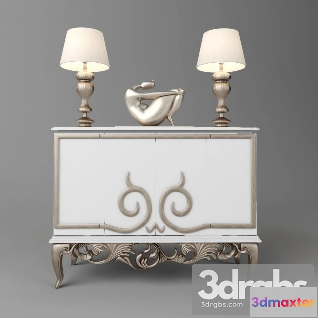 959654 - White Neoclassic Sideboard