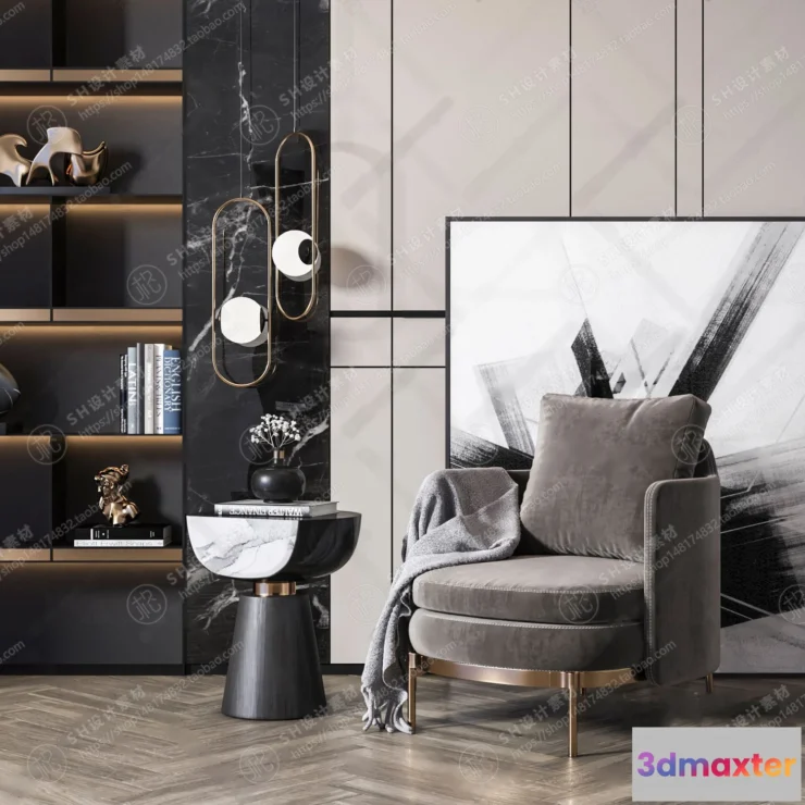 1126734 - Single Sofa - 3D Models - 0502