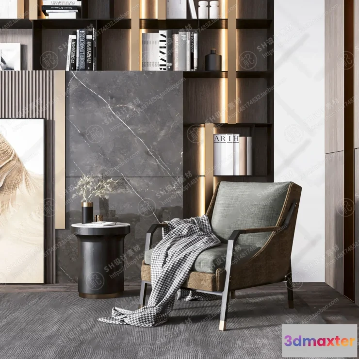 1126738 - Single Sofa - 3D Models - 0504