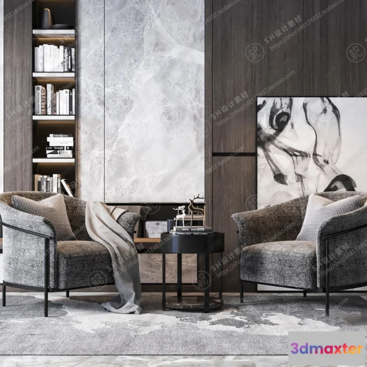 1126742 - Single Sofa - 3D Models - 0506