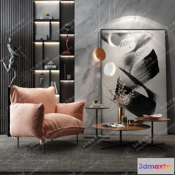 1126746 - Single Sofa - 3D Models - 0508