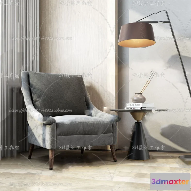 1126776 - Single Sofa - 3D Models - 0523