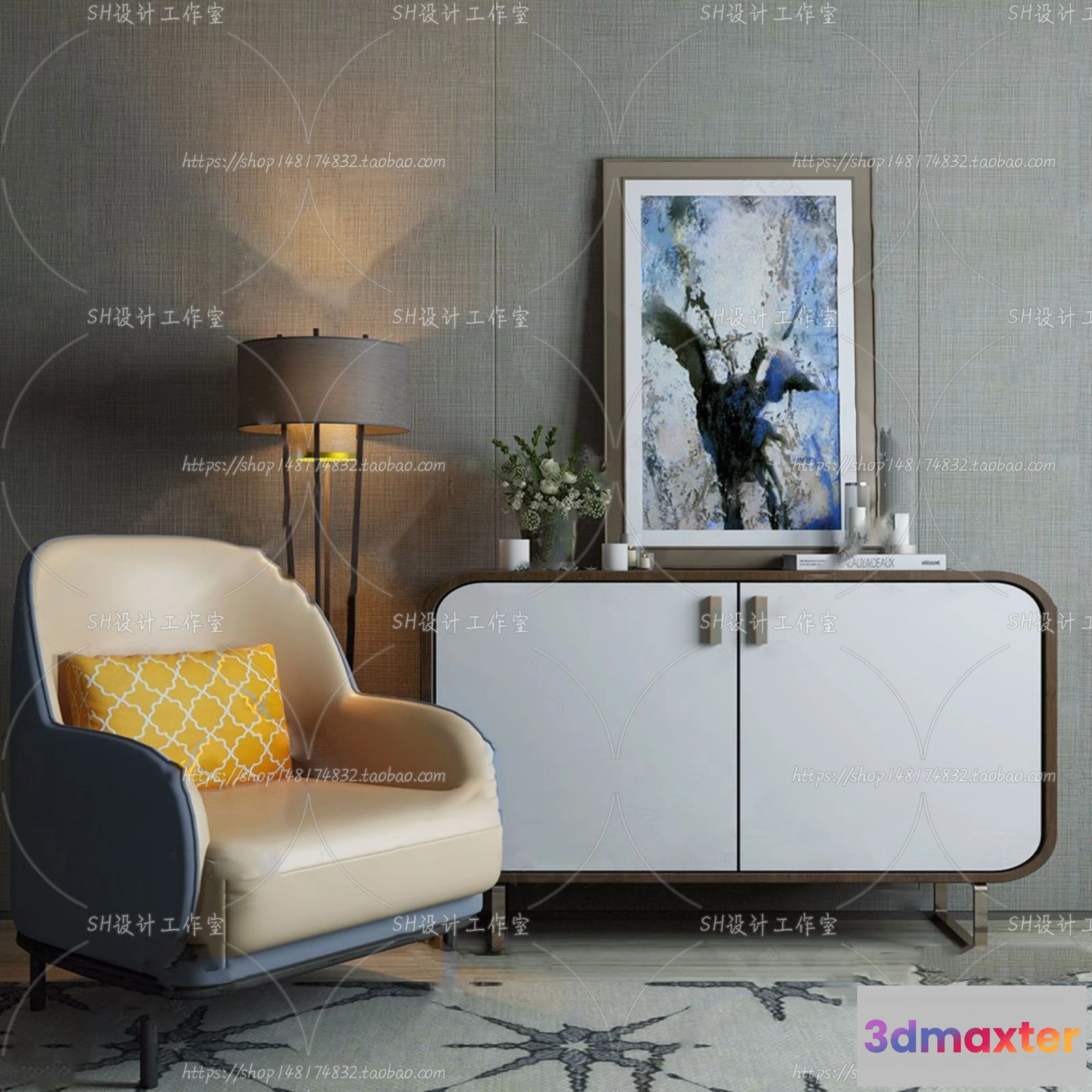 1126816 - Single Sofa - 3D Models - 0543