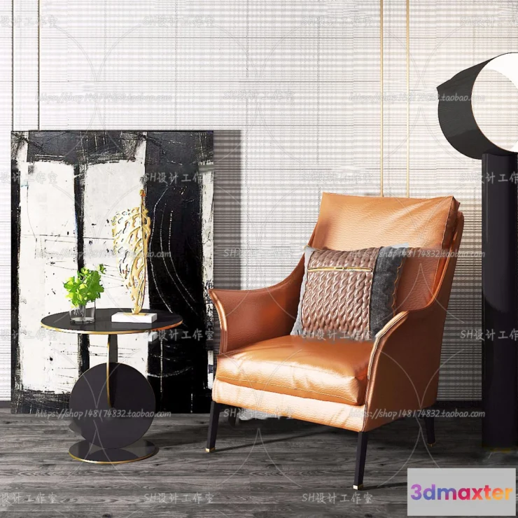 1126818 - Single Sofa - 3D Models - 0544