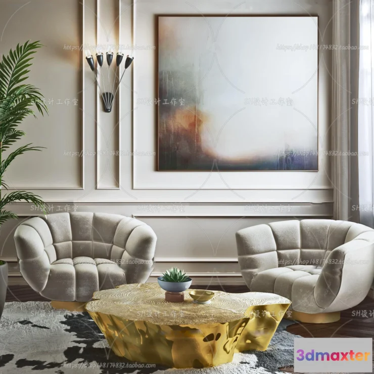 1126834 - Single Sofa - 3D Models - 0552