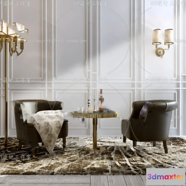 1126844 - Single Sofa - 3D Models - 0557