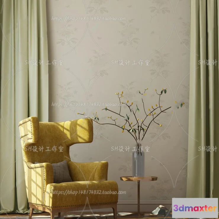 1126852 - Single Sofa - 3D Models - 0561