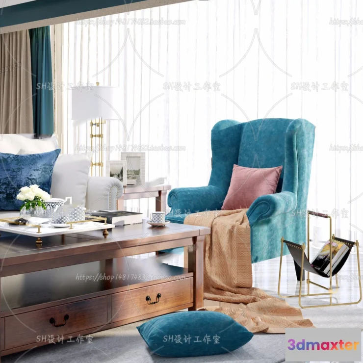 1126862 - Single Sofa - 3D Models - 0566