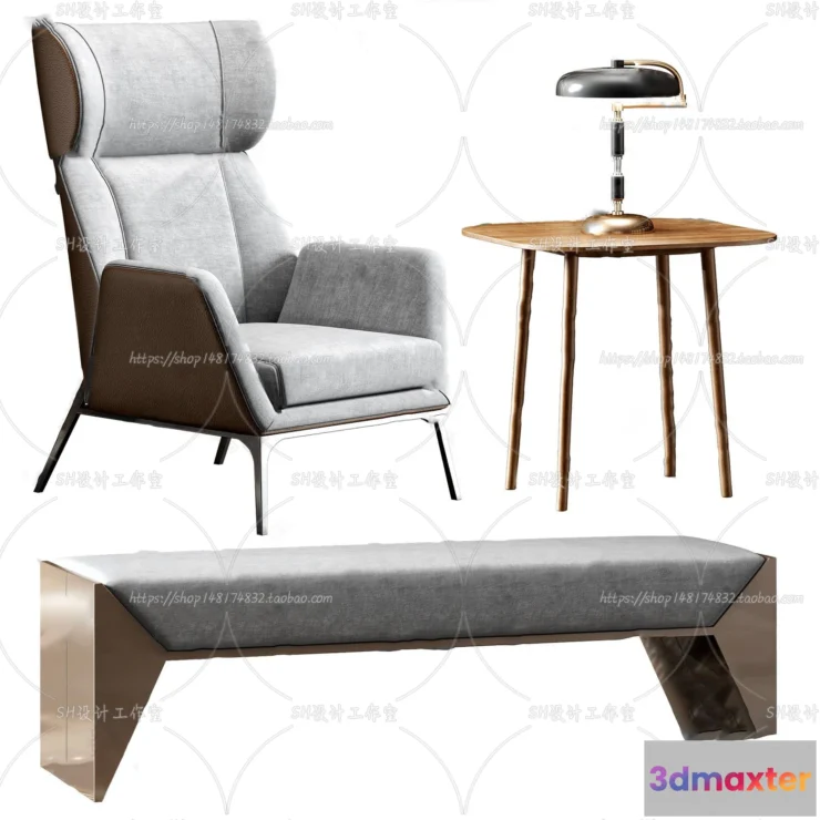 1126894 - Single Sofa - 3D Models - 0582