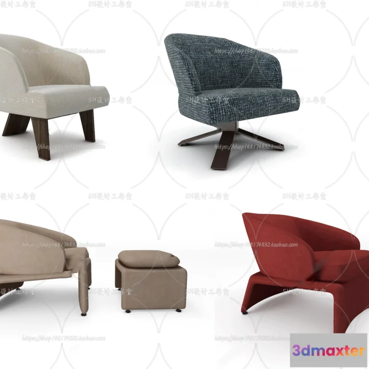 1126908 - Single Sofa - 3D Models - 0589