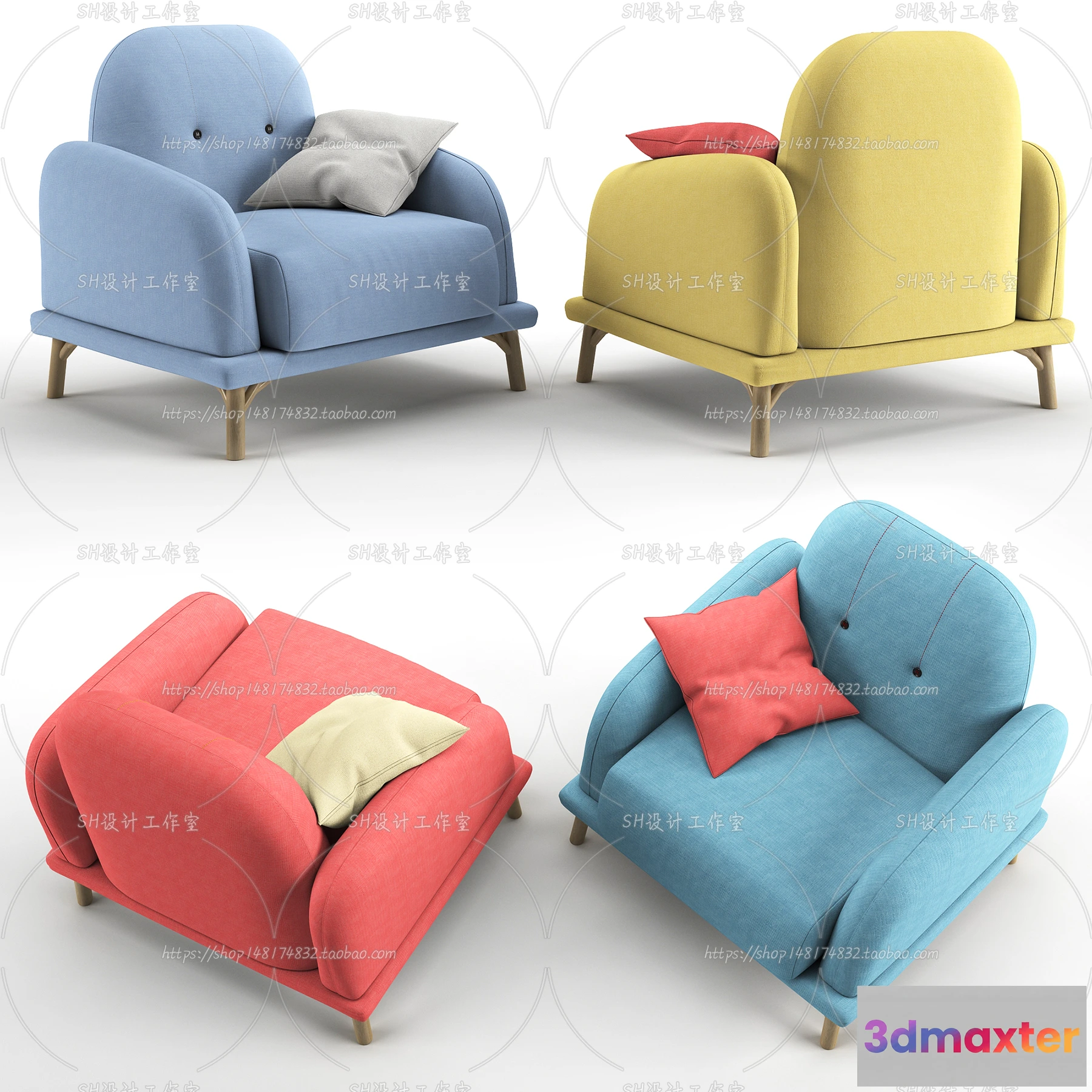 1126916 - Single Sofa - 3D Models - 0593