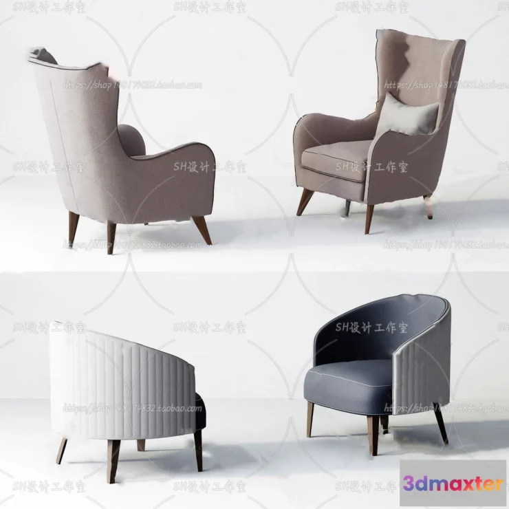 1126918 - Single Sofa - 3D Models - 0594
