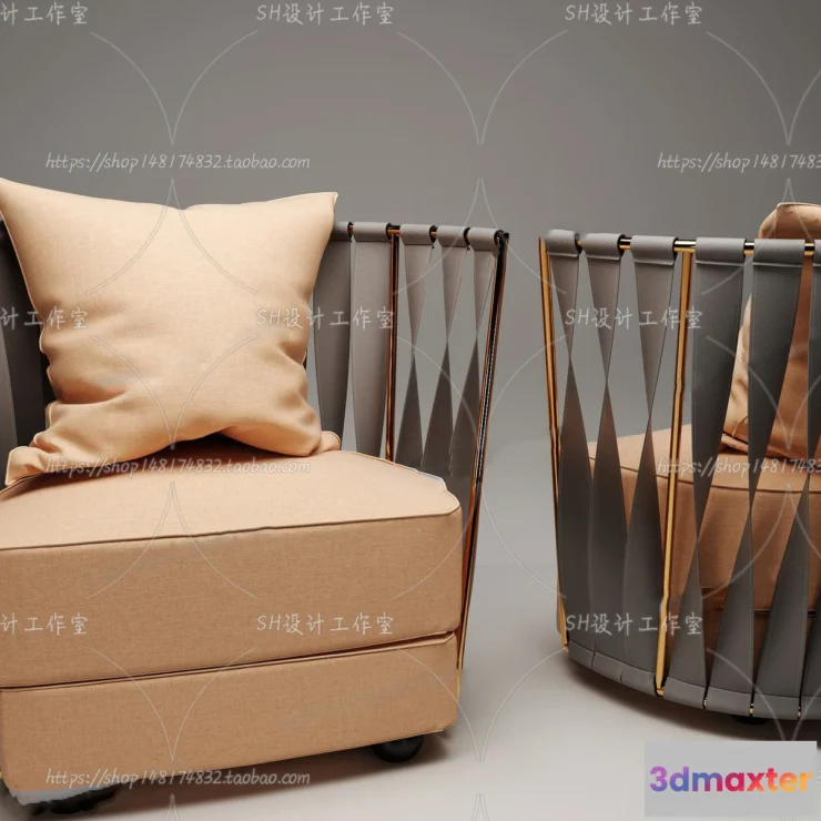 1126920 - Single Sofa - 3D Models - 0595