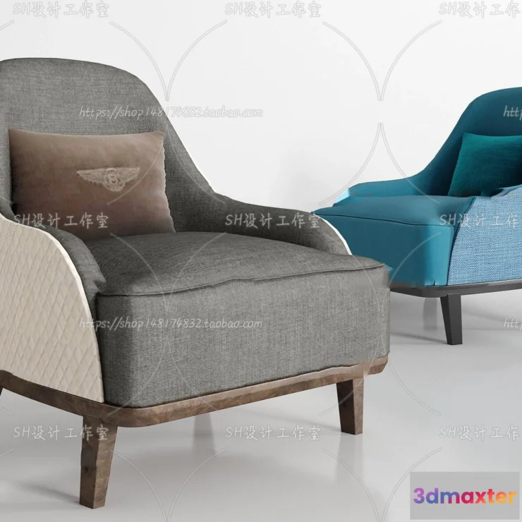 1126922 - Single Sofa - 3D Models - 0596