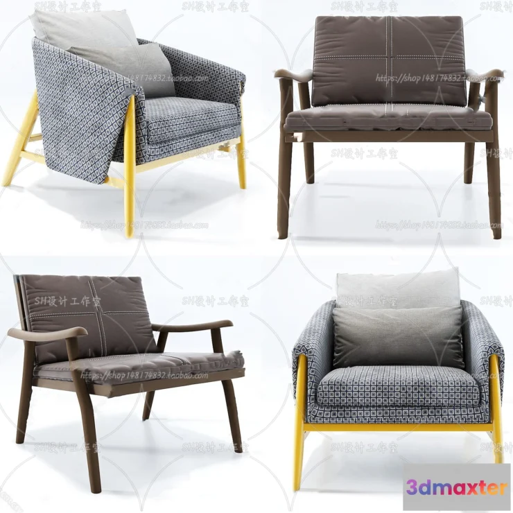 1126950 - Single Sofa - 3D Models - 0610