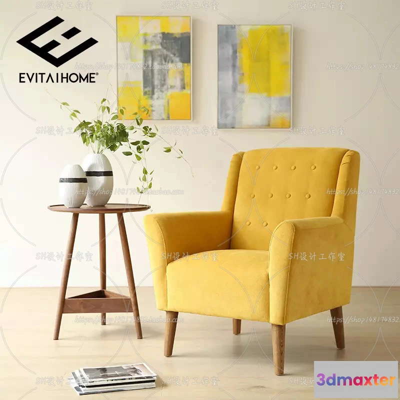 1126962 - Single Sofa - 3D Models - 0616