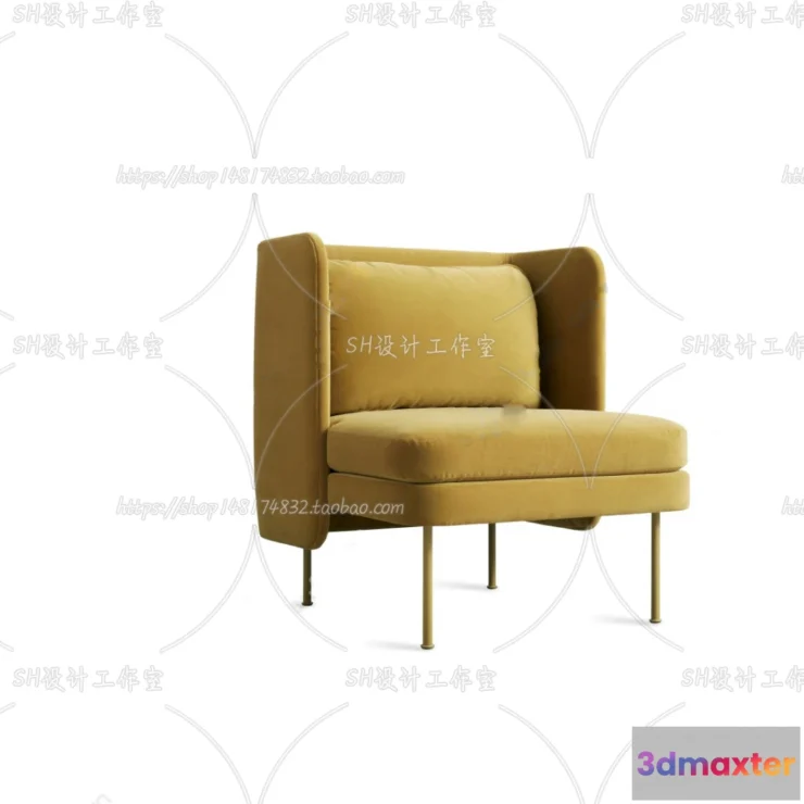 1126964 - Single Sofa - 3D Models - 0617