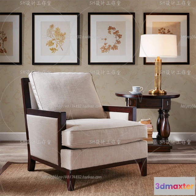 1126968 - Single Sofa - 3D Models - 0619