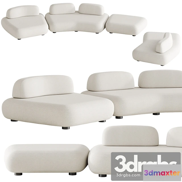 1034668 - Art nova curve sofa module 1