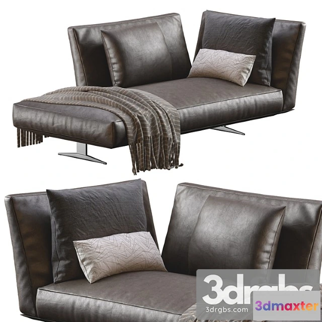 1035048 - Chaise lounge evergreen leather by flexform